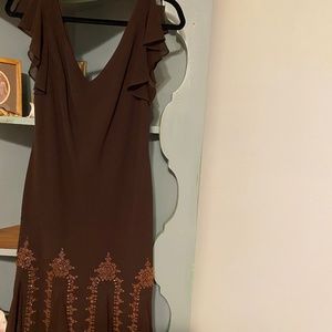 Long asymmetrical After Five Dress